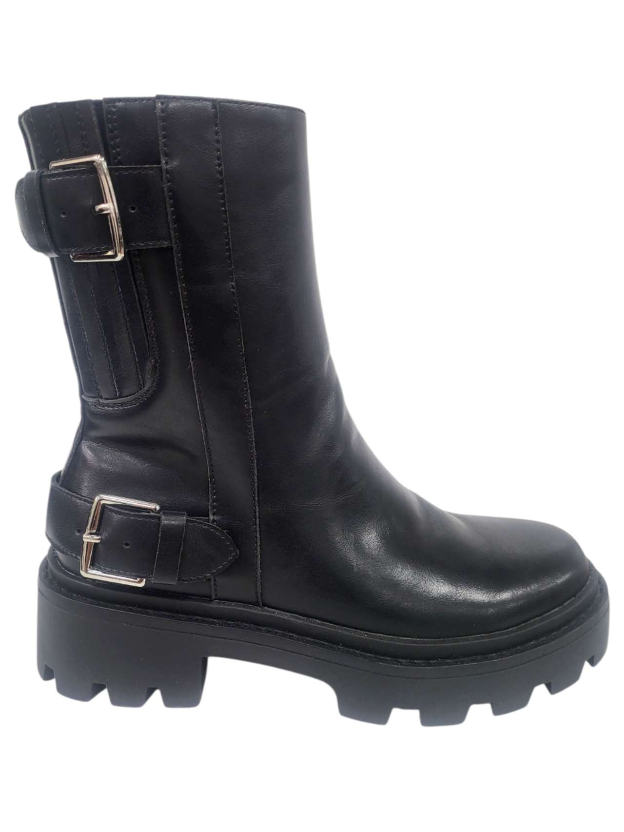 Kaos 21S1 Chunky Heel Buckle Strap Platform Ankle Boots