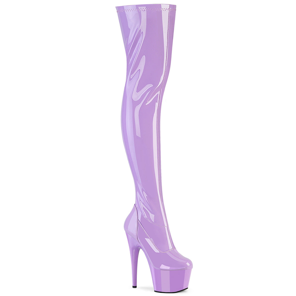 Pleaser Adore 3000 Womens 7" Heel, Platform Stretch Fit Thigh High Pole Dance Boot