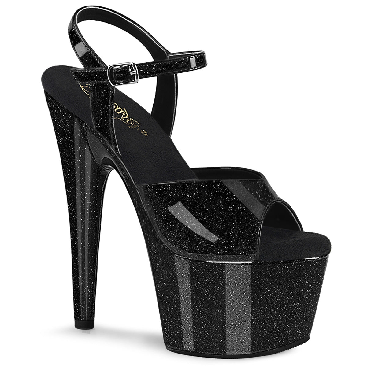 Pleaser Adore 709GP Womens 7 Inch Heel, Platform Pole Dancing Glittery Sandals