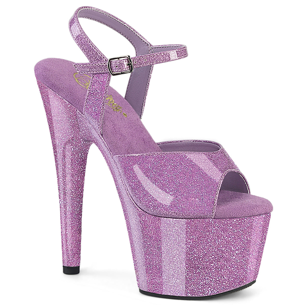 Pleaser Adore 709GP Womens 7 Inch Heel, Platform Pole Dancing Glittery Sandals