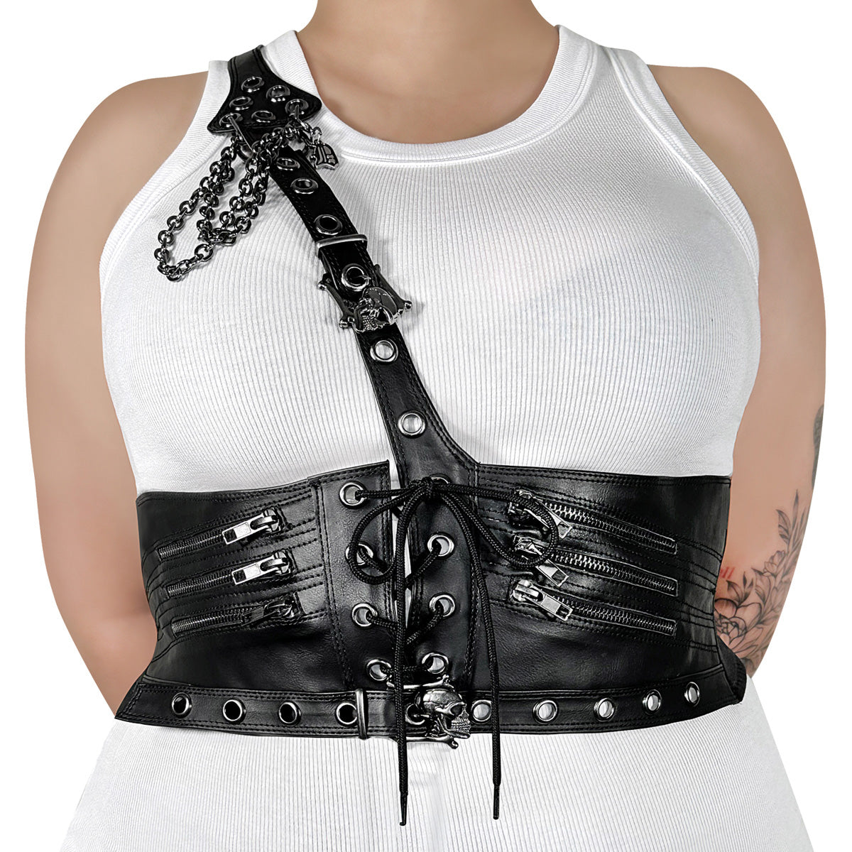 DemoniaCult DA-105 Faux Leather Waist Harness