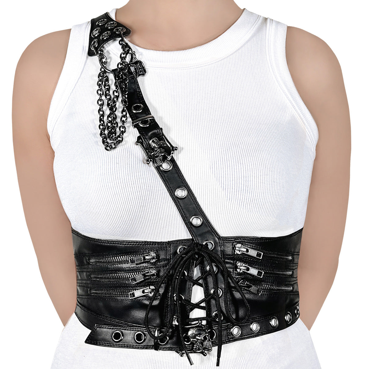 DemoniaCult DA-105 Faux Leather Waist Harness