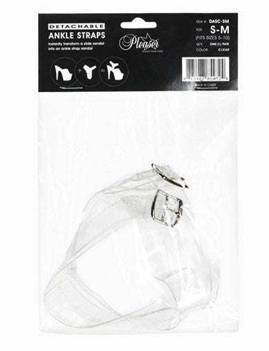 Pleaser Clear Detachable Ankle Straps