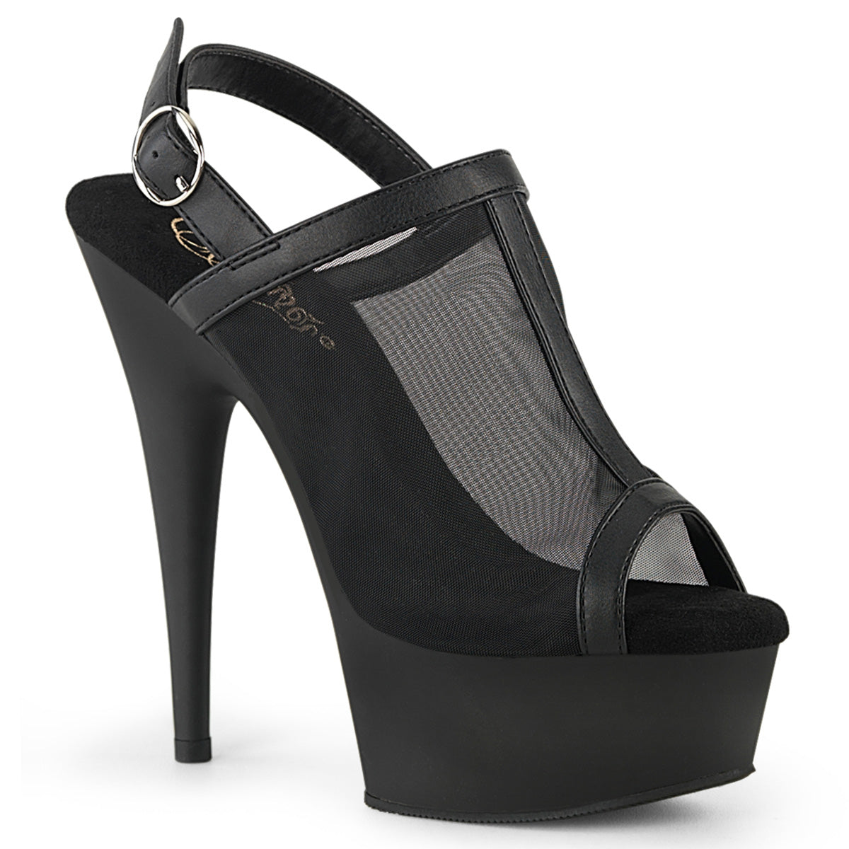 Pleaser Delight 636 Womens 6" Heel, Platform Sandals, Sling Back Shoes, Peep-Toe Shoes