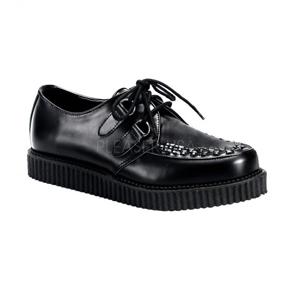 Clearance DemoniaCult Creeper 602 Black Leather Mens/Unisex Size 7UK/8USA