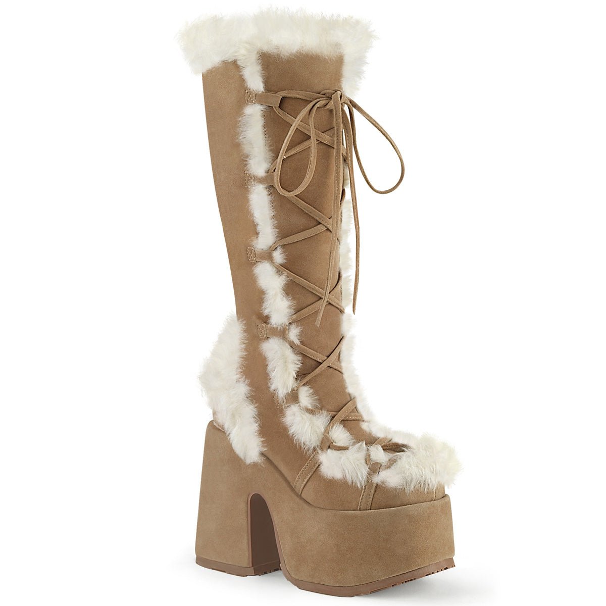Clearance DemoniaCult Camel 311 Camel Faux Suede Size 3UK/6USA
