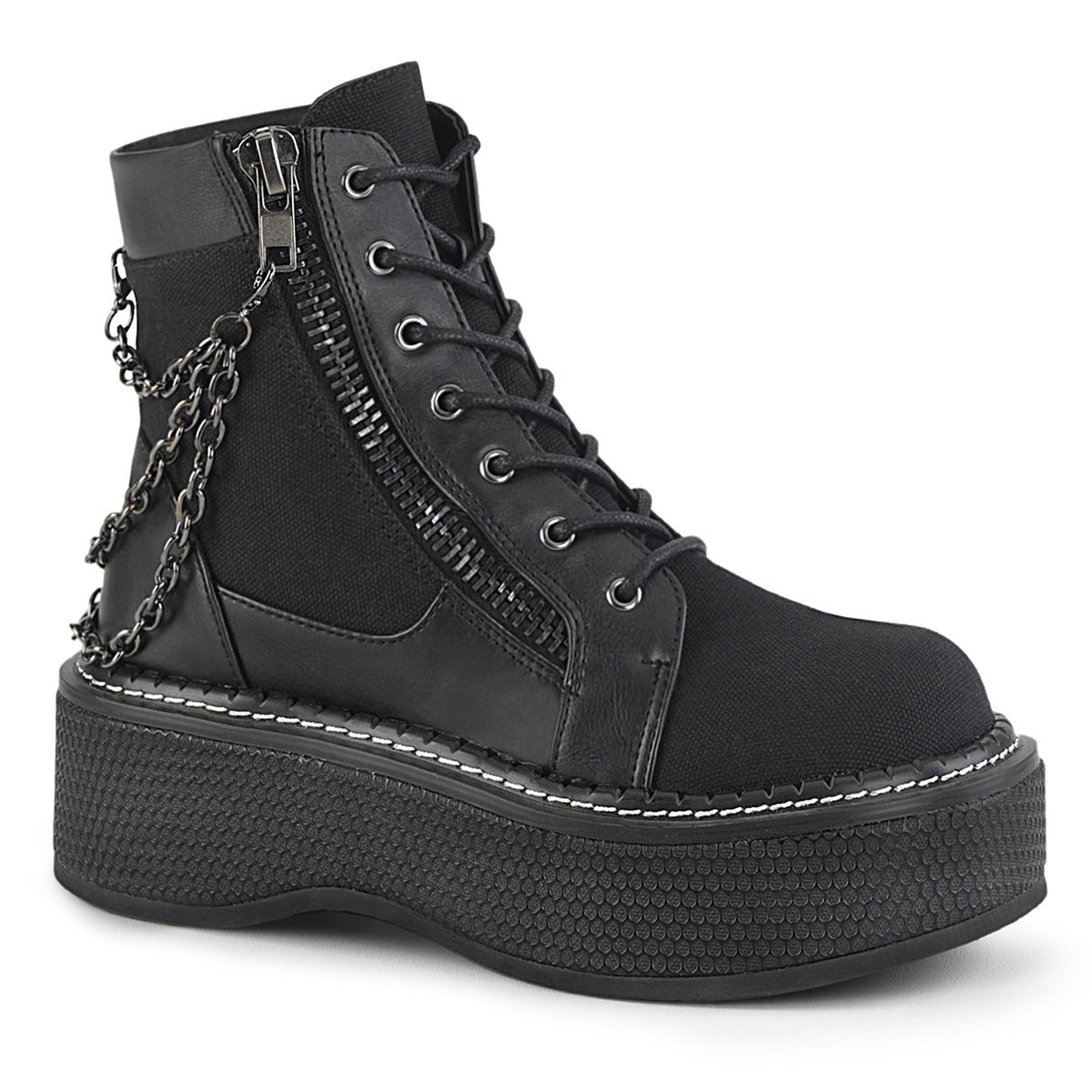 Clearance DemoniaCult Emily 114 Black Canvas Size 3UK/6USA