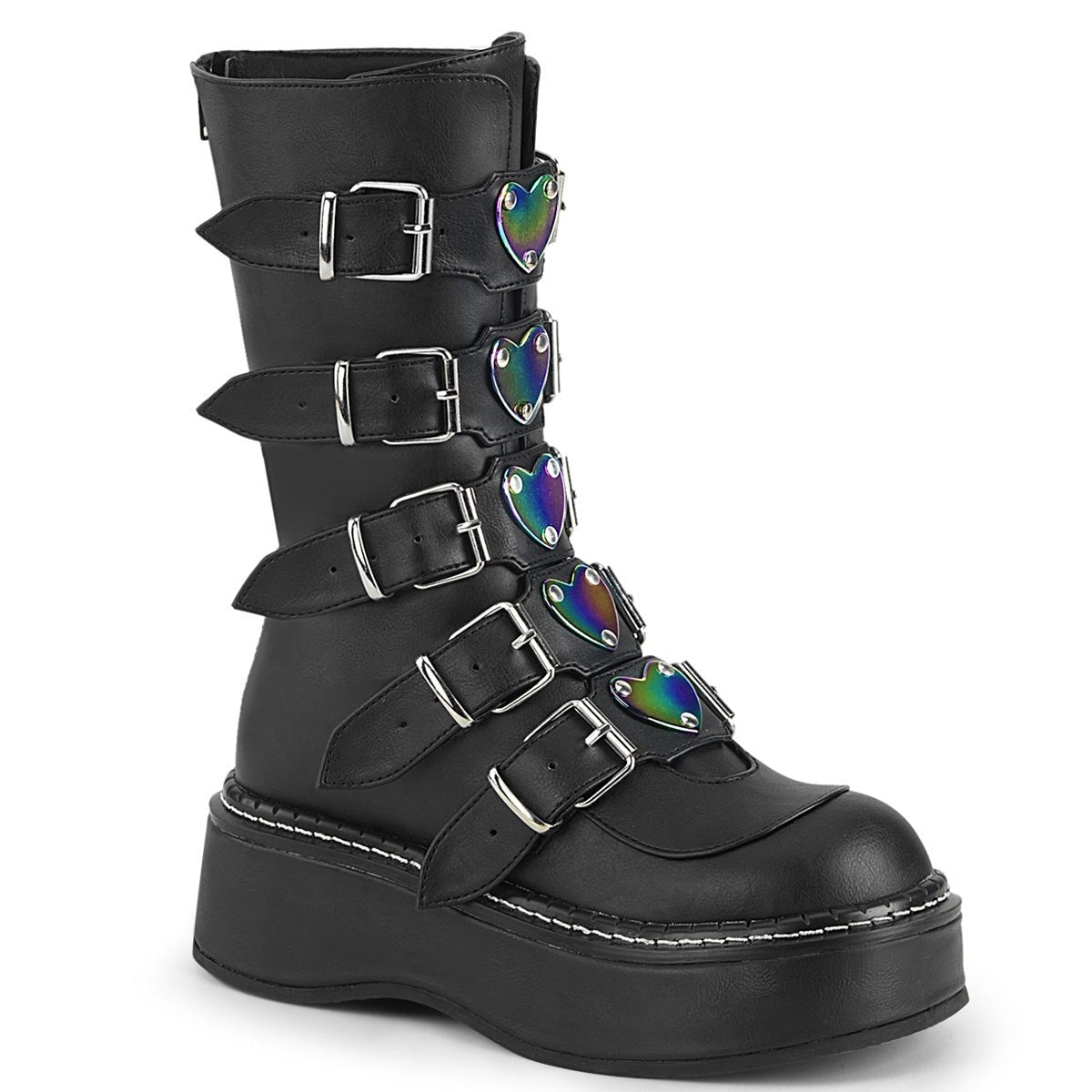 Clearance DemoniaCult Emily 330 Black Matt Size 4UK/7USA