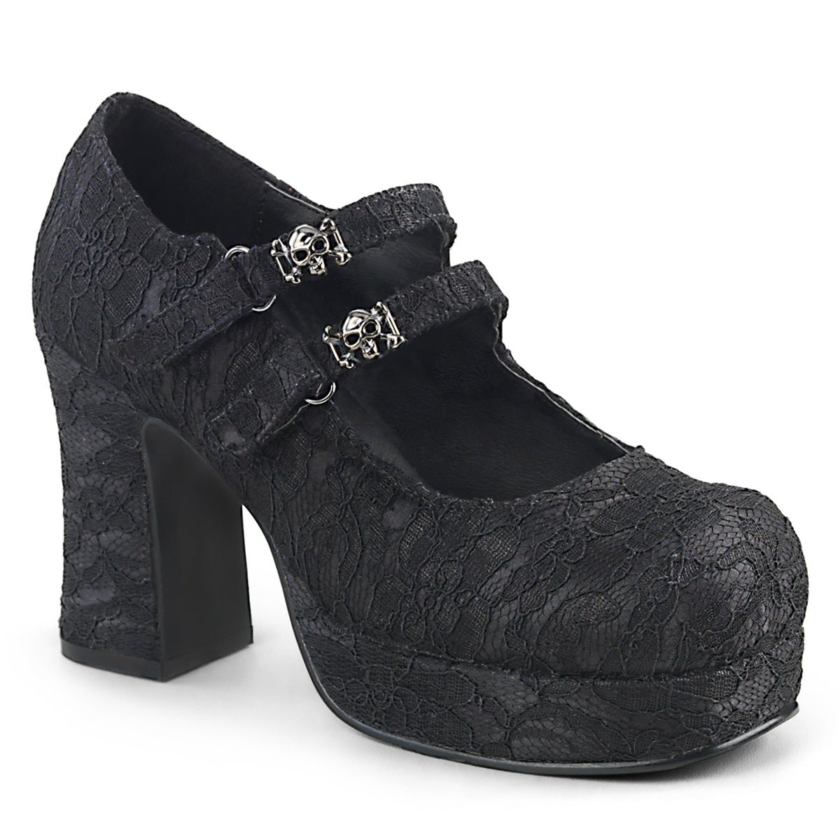 Clearance DemoniaCult Gothika 09 Black Satin/Lace Size 7UK/10USA