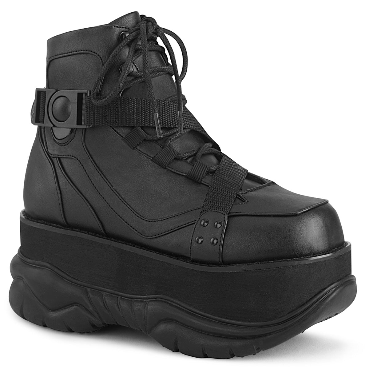 Clearance DemoniaCult Neptune 181 Black Vegan Leather Mens/Unisex Size 8UK/9USA