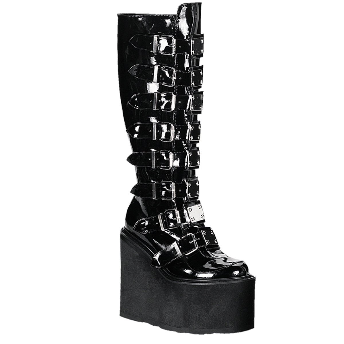 Clearance DemoniaCult Swing 815 Black Patent Size 3UK/6USA