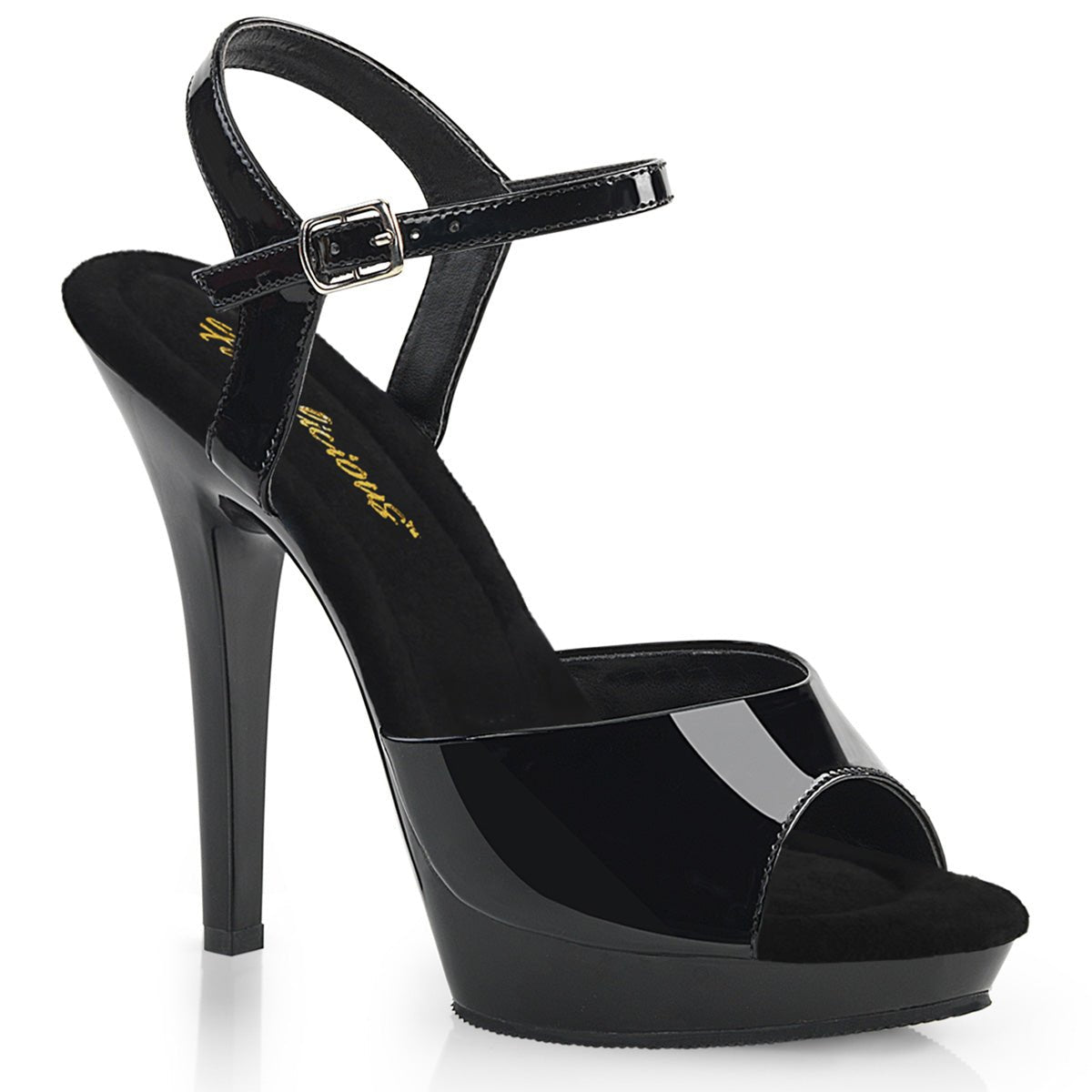 Clearance Fabulicious Lip 109 Black Patent Size 9UK/12USA