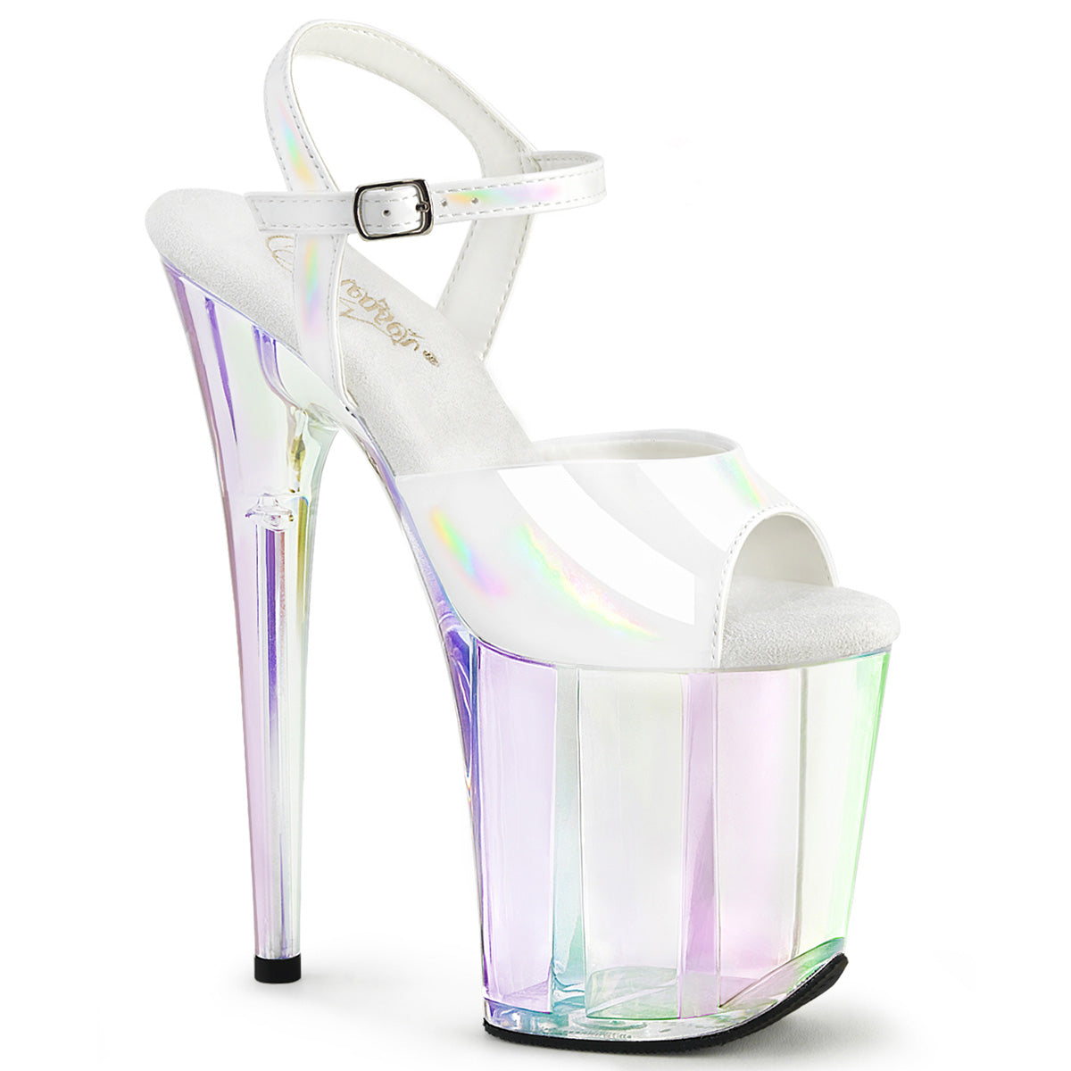 Pleaser Flamingo 809HT Womens 8" Heel, Pole Dancing Tinted Platform Sandals