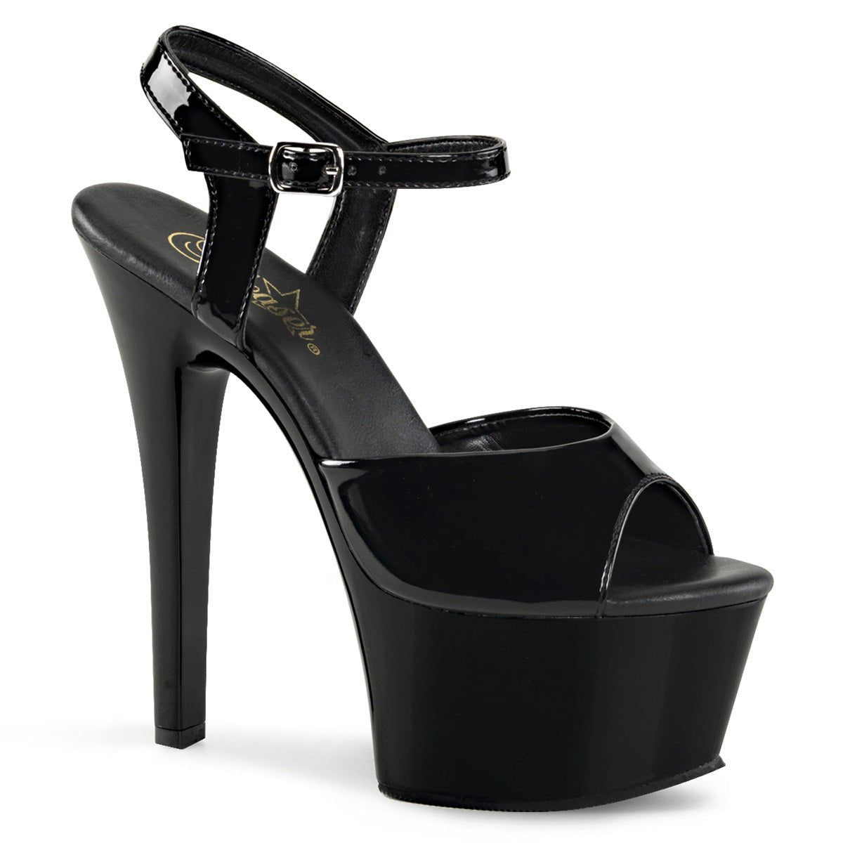 Clearance Pleaser Aspire 609 Black Patent Size 7UK/10USA