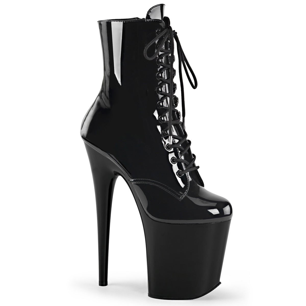 Clearance Pleaser Flamingo 1020 Black Patent Size 5UK/8USA