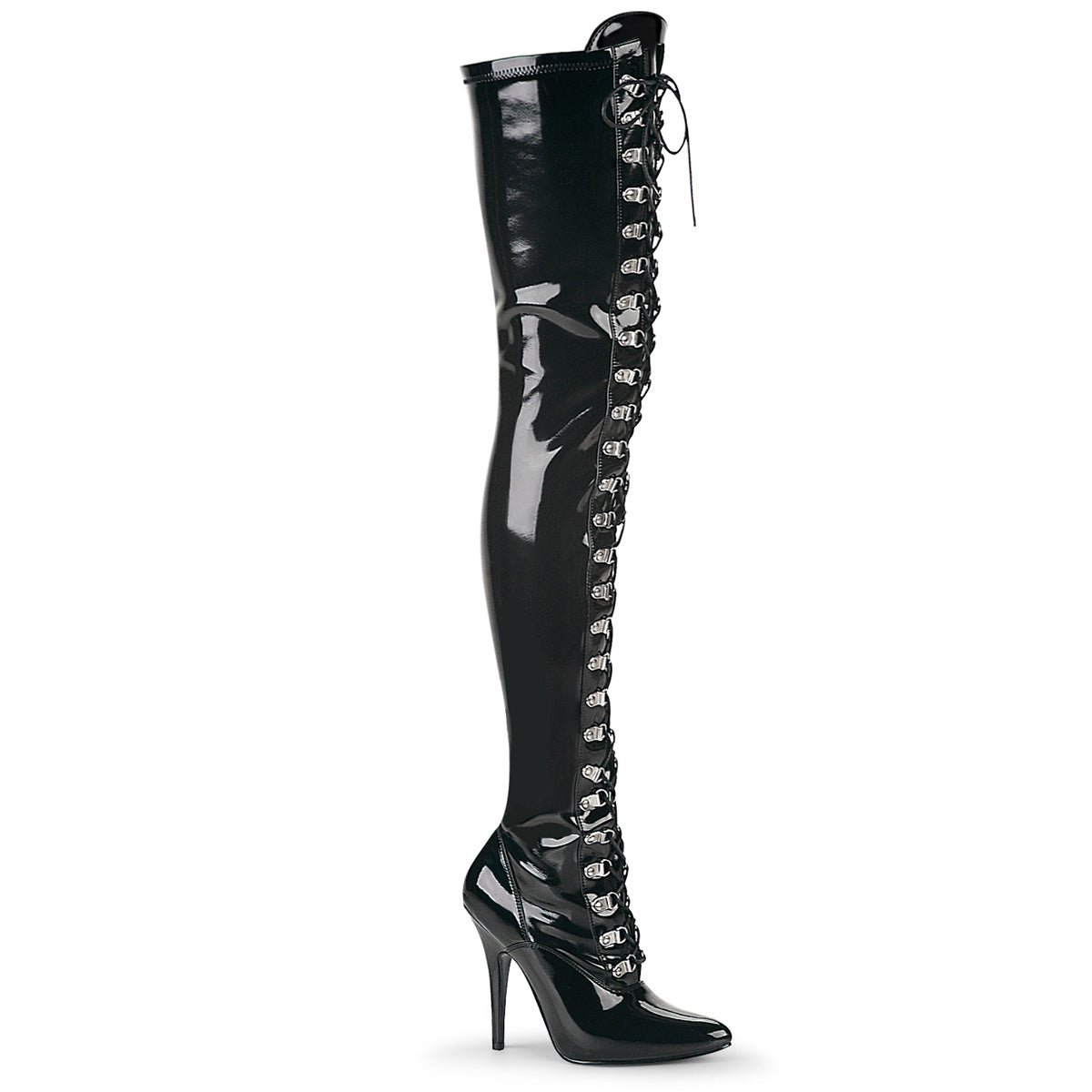 Clearance Pleaser Seduce 3024 Black Patent Size 4UK/7USA