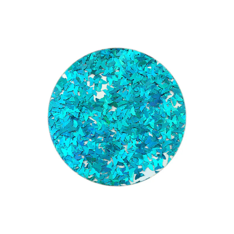 Stargazer Blue Butterfly Shape Face, Eyes, Hair Glitter Shaker