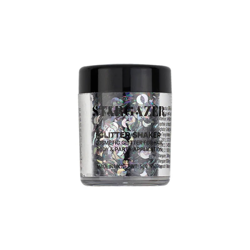 Stargazer Holo Moon Shape Face, Eyes, Hair Glitter Shaker