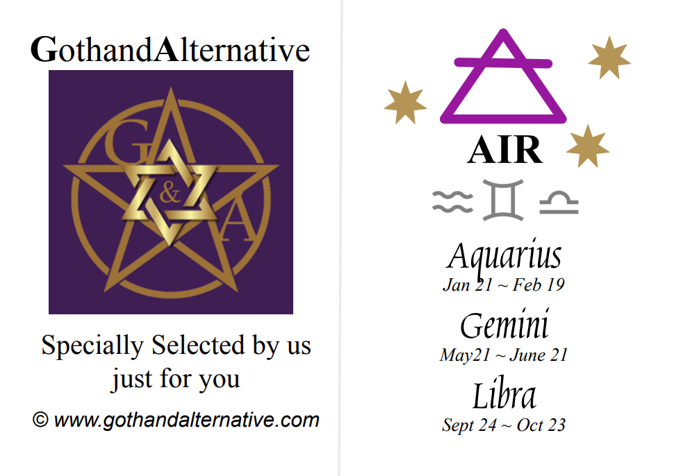 Zodiac Air Element Crystal Tumblestone Gift Set - GothandAlternative