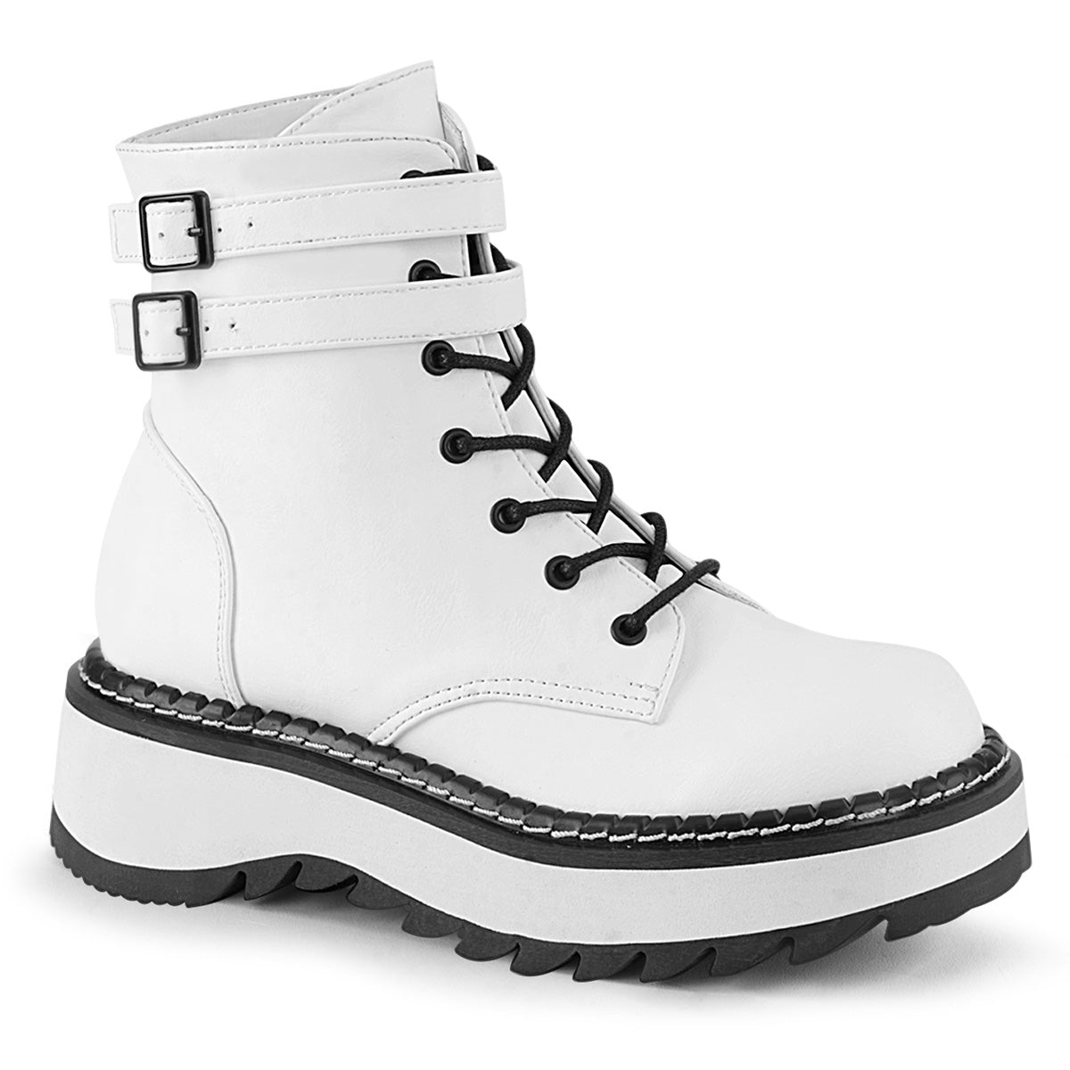 Clearance DemoniaCult Lilith 152 White Size 4UK/7USA - From Clearance Sold By Alternative Footwear