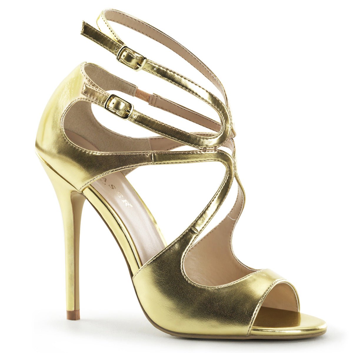 Clearance Pleaser Amuse 15 Gold Size 6UK/9USA - From Clearance Sold By Alternative Footwear
