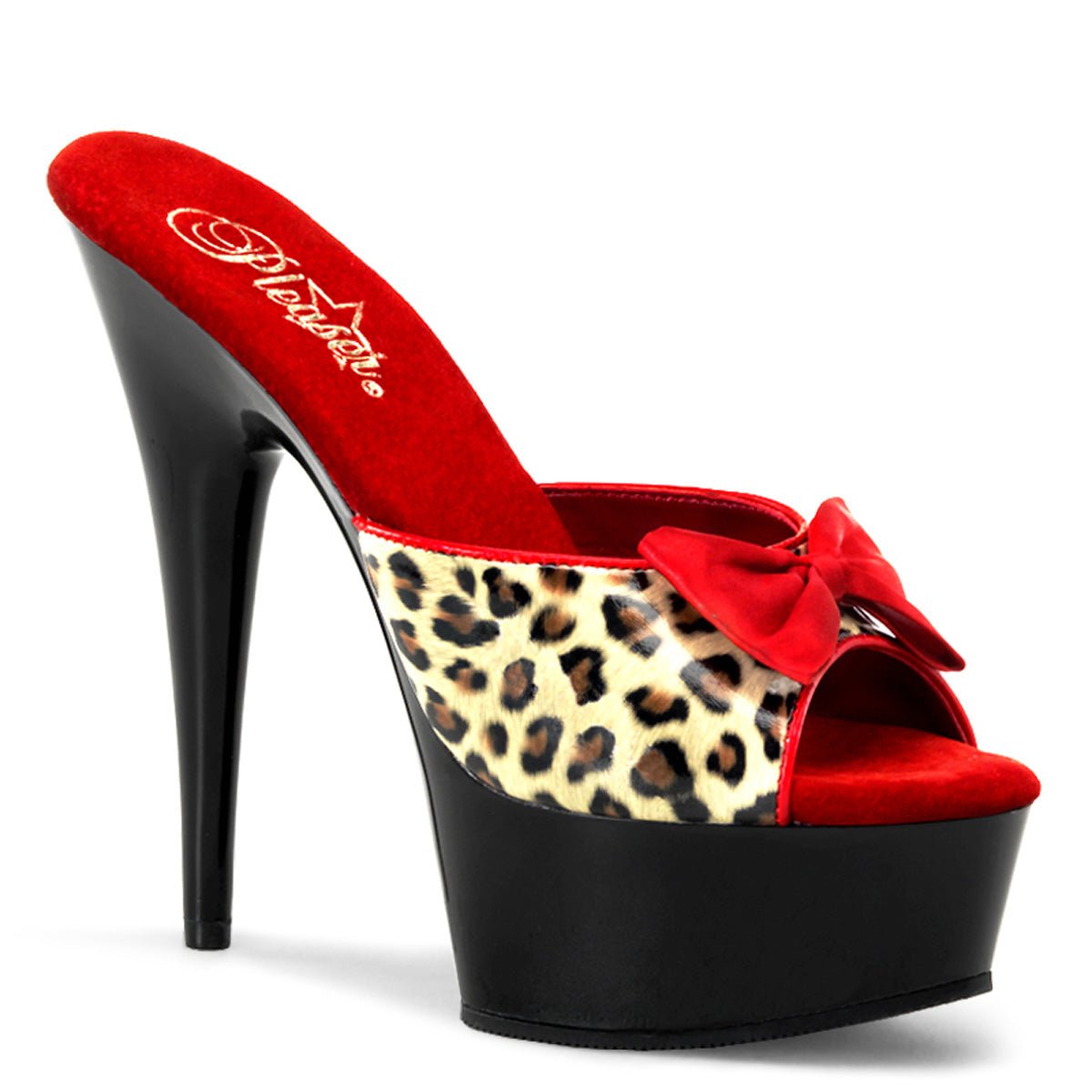 Pleaser leopard heels sales