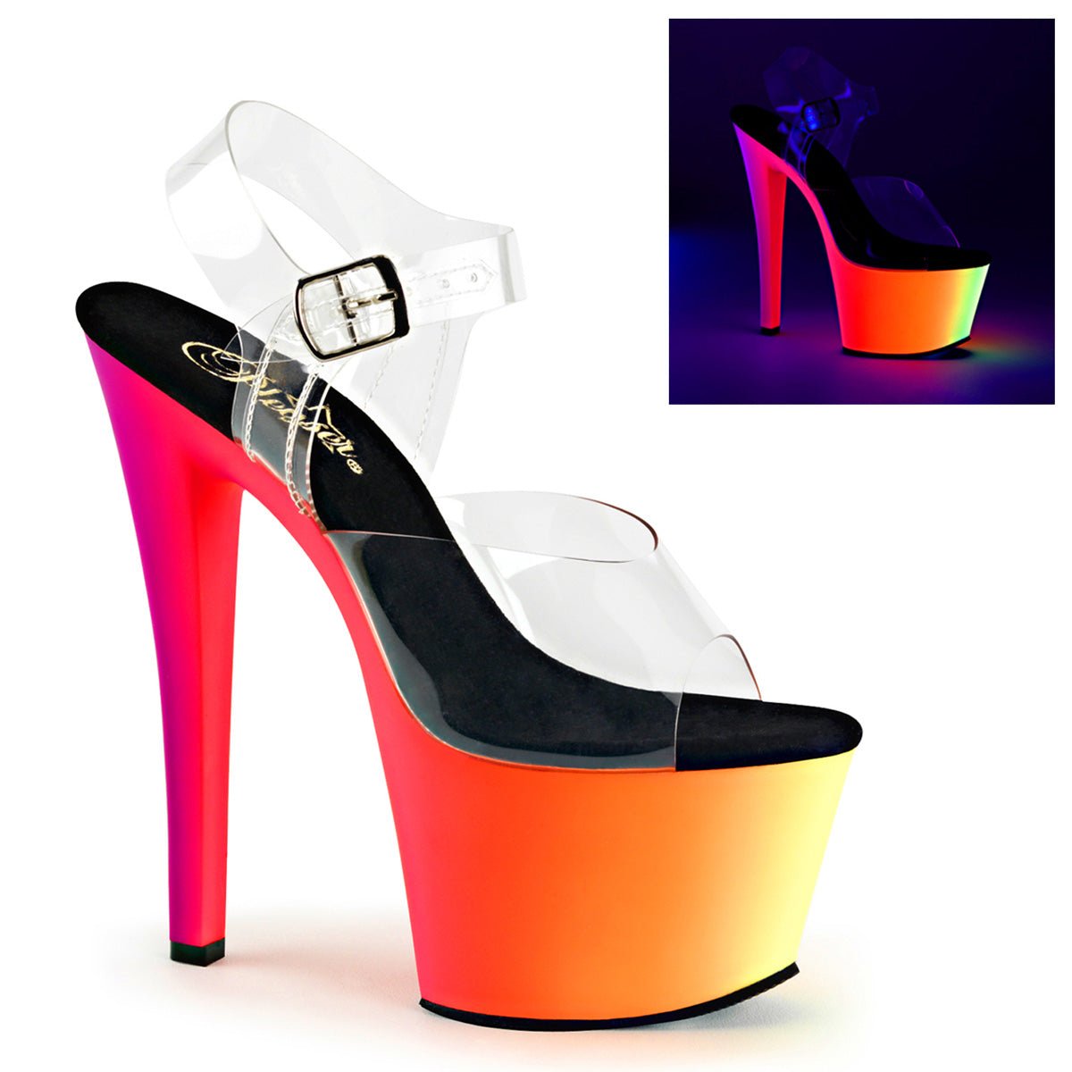 Pleaser RAINBOW 308UV - From Pleaser Sold By Alternative Footwear