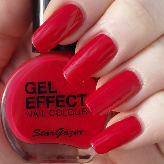 Stargazer Gel Effect Nail Polish Extra Glossy Play Bright Red