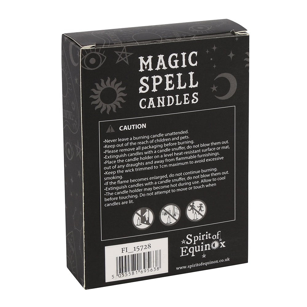 Pack of 12 Light Blue 'Peace' Spell Candles