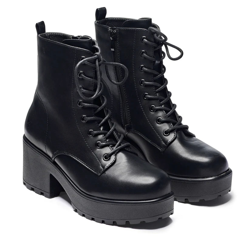Kaos 3126 Chunky Heel Lace Up Ankle Boots