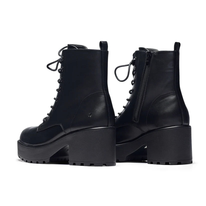 Kaos 3126 Chunky Heel Lace Up Ankle Boots