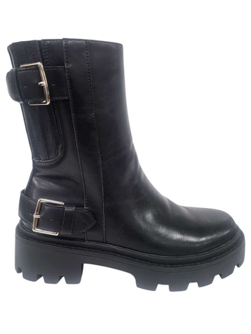 Kaos 21S1 Chunky Heel Buckle Strap Platform Ankle Boots