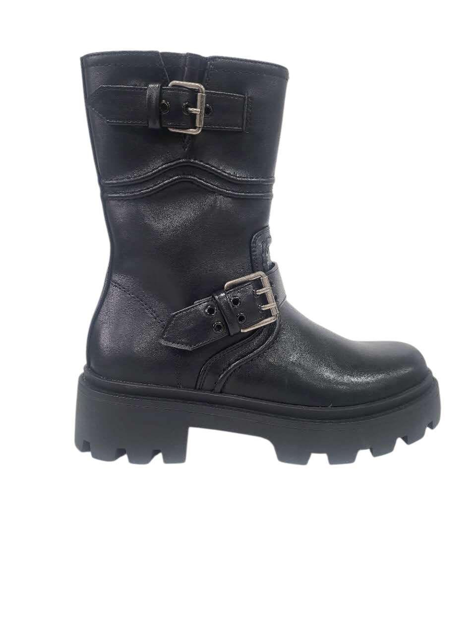 Kaos 21S4 Chunky Heel Buckle Strap Platform Ankle Boots