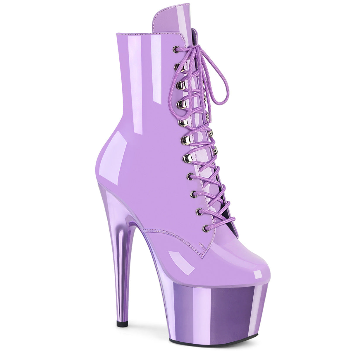 Pleaser Adore 1020 Womens 7" Heel, Platform Front Lace Pole Dance Ankle Boots