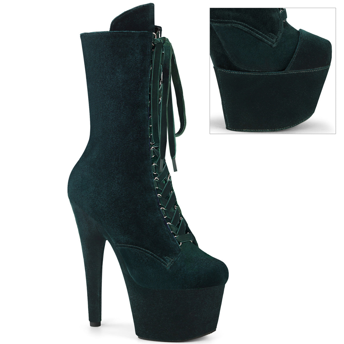 Clearance Pleaser Adore 1045VEL Emerald Green Size 4UK/7USA