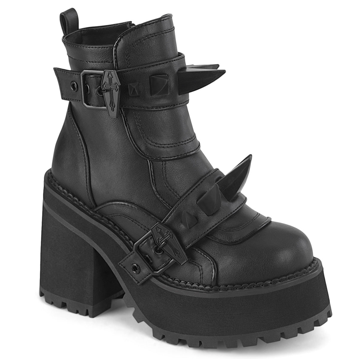 DemoniaCult Assault 72 Womens 4 3/4 Inch Heel, Platform Ankle Length Boots