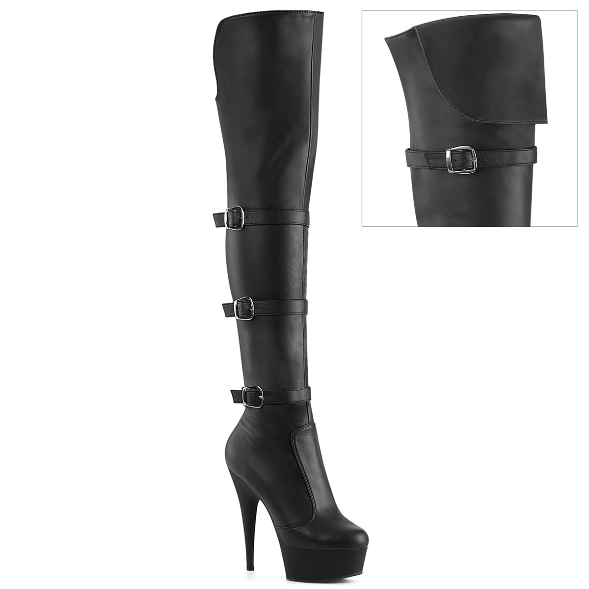 Clearance Pleaser Delight 3018 Black Matt Size 7UK/10USA