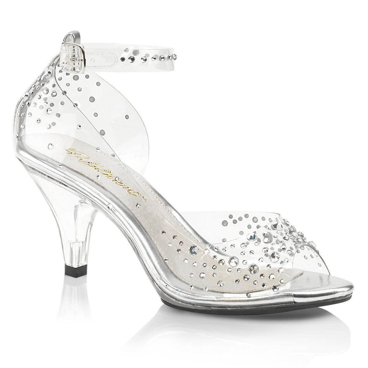 Clearance Fabulicious Belle 330RS Clear/Rhinestone Size 9UK/12USA