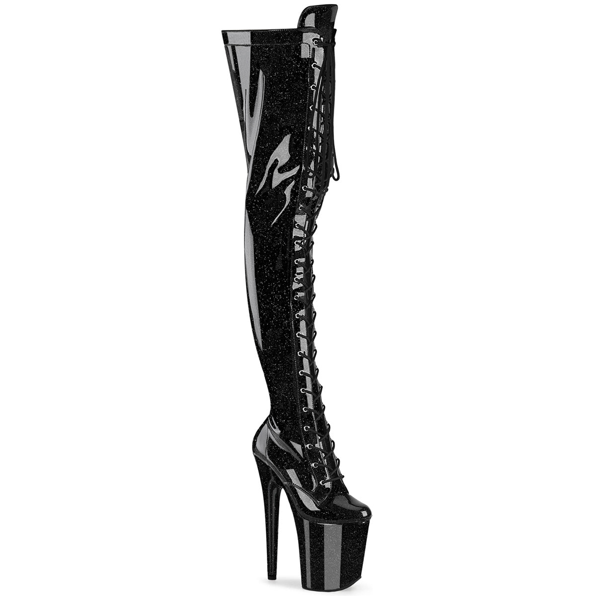 Pleaser Flamingo 3020GP Womens Inch Heel, Platform Front Lace