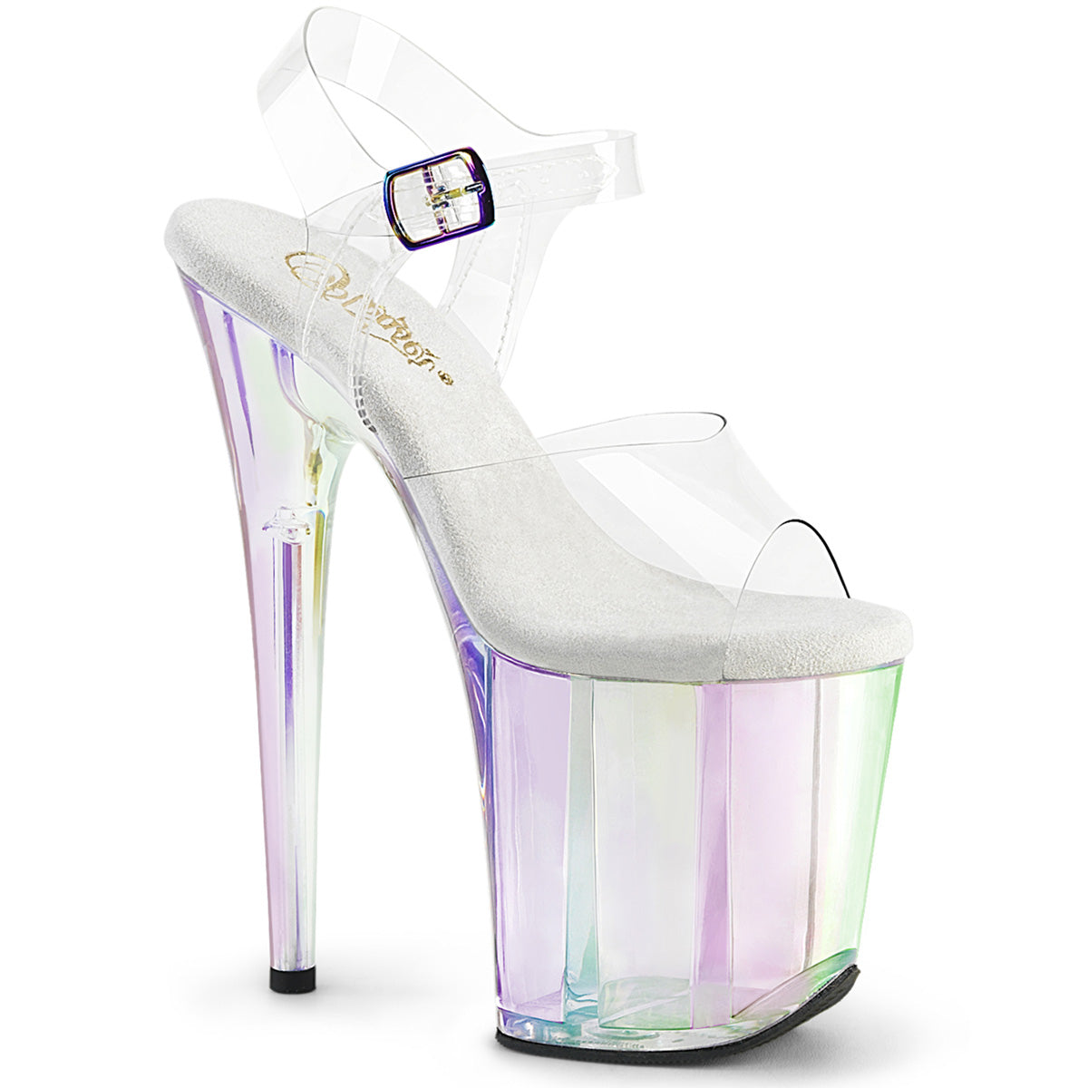 Pleaser Flamingo 808HT Womens 8" Heel, Pole Dancing Tinted Platform Sandals