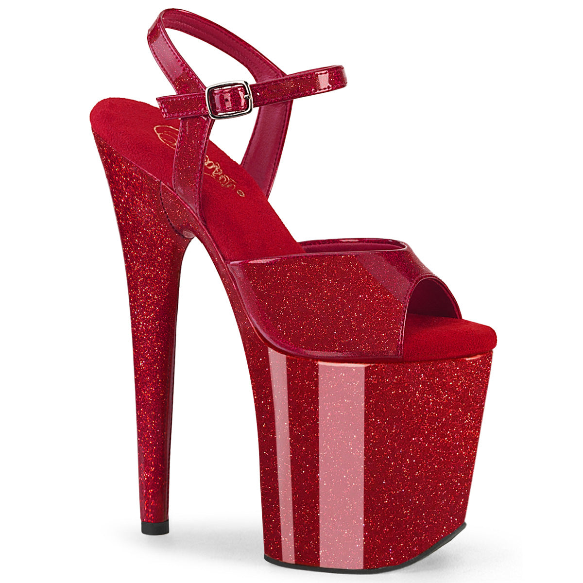 Pleaser Flamingo 809GP Womens 8 Heel Platform Pole Dancing Glittery Sandals