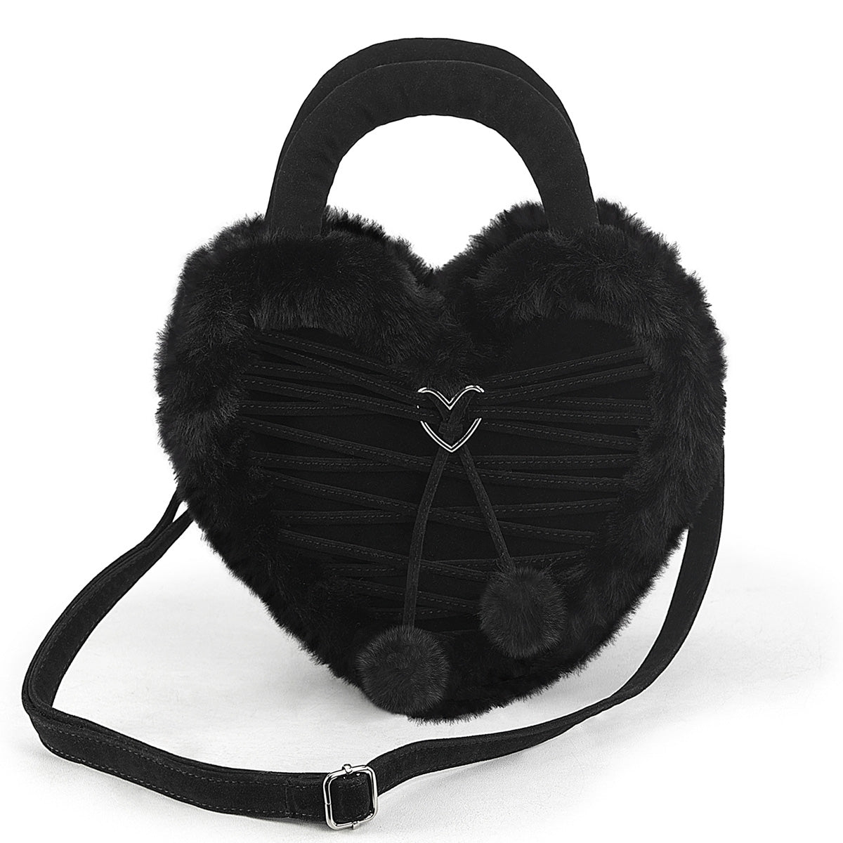 DemoniaCult HB-631 Heart Shaped Convertible Purse