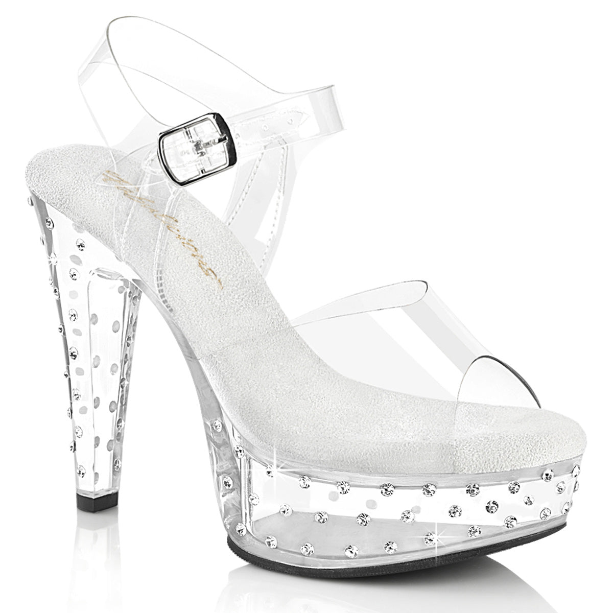 Fabulicious Martini 508SDT Womens 5 Inch Heel, Rhinestone Sandal