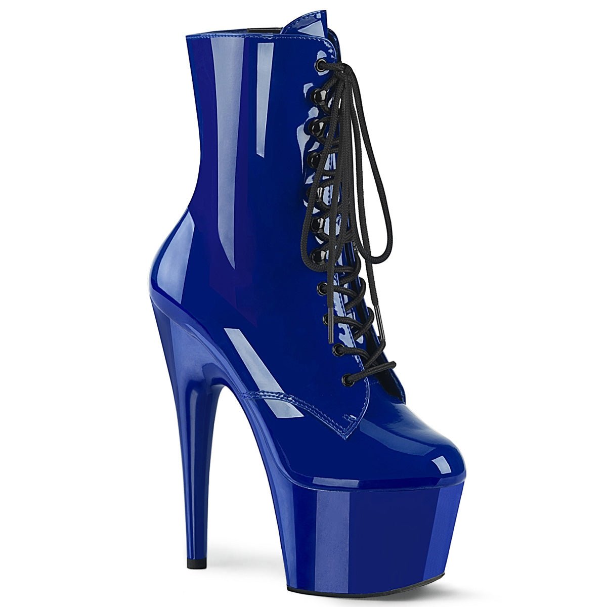 Pleaser Adore 1020 Womens 7" Heel, Platform Front Lace Pole Dance Ankle Boots