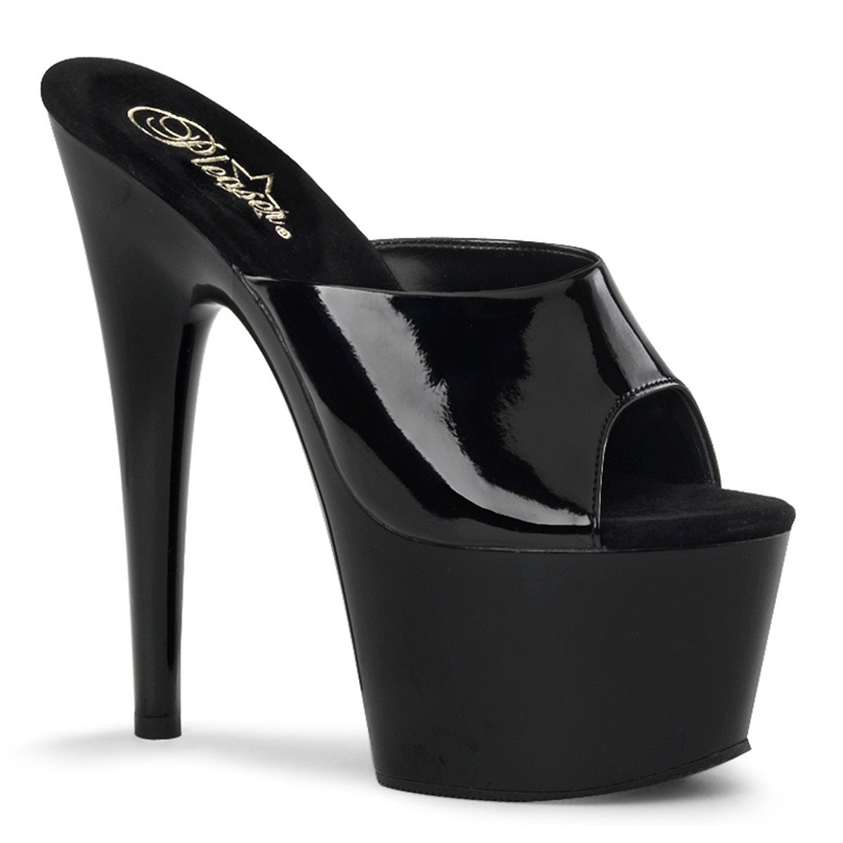 Clearance Pleaser Adore 701 Black Patent Size 6UK/9USA
