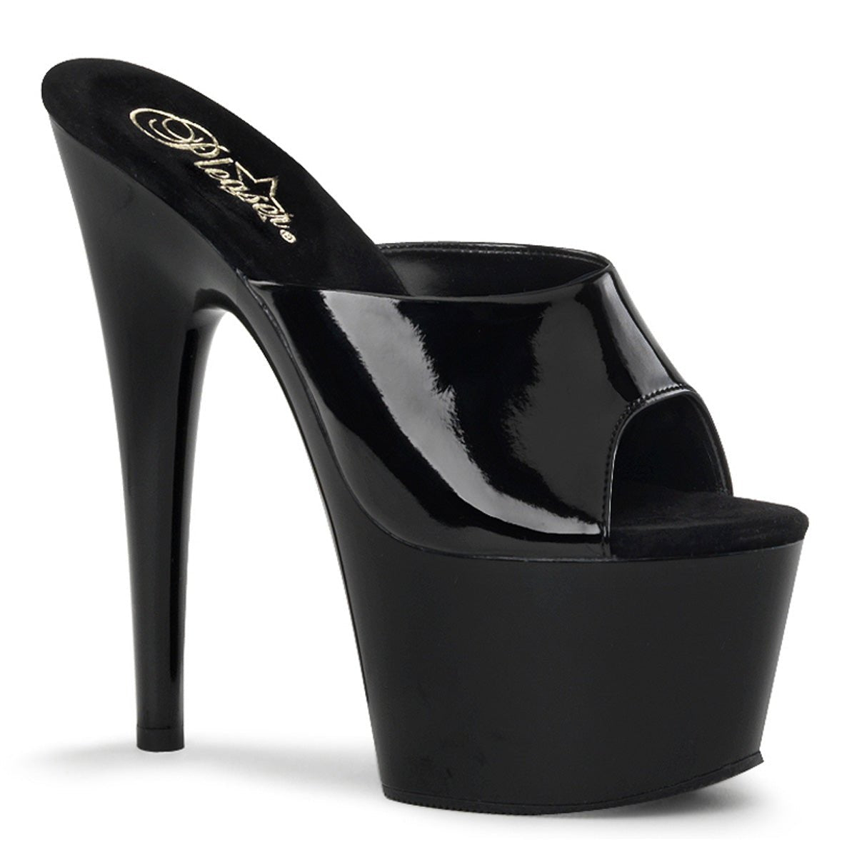 Clearance Pleaser Adore 701C Black Patent Size 6UK/9USA