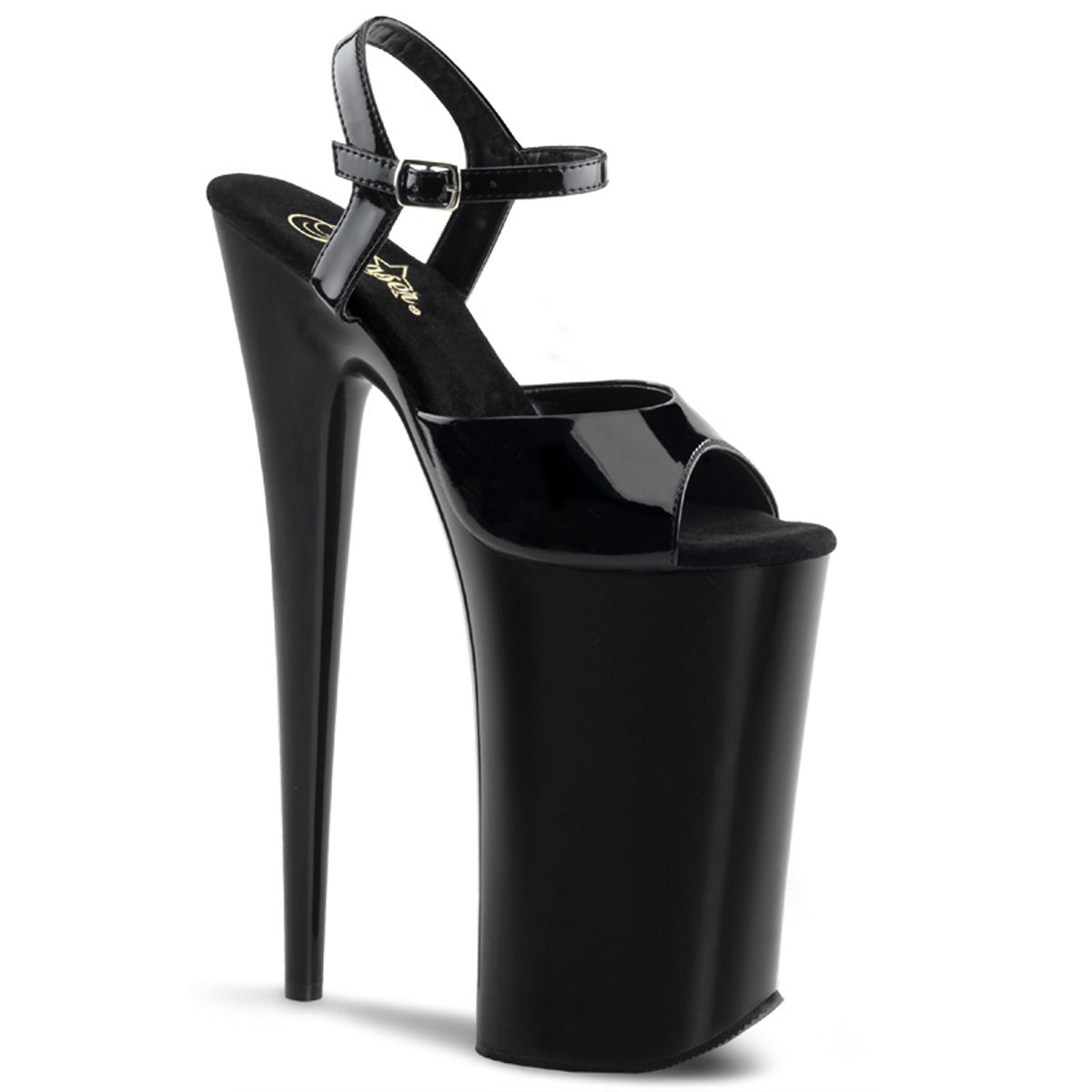 Clearance Pleaser Beyond 009 Black Patent Size 2UK/5USA