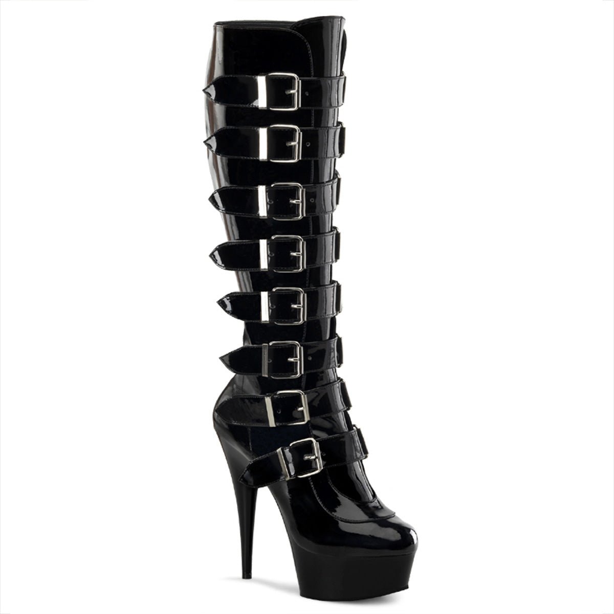 Clearance Pleaser Delight 2049 Black Patent Size 6UK/9USA
