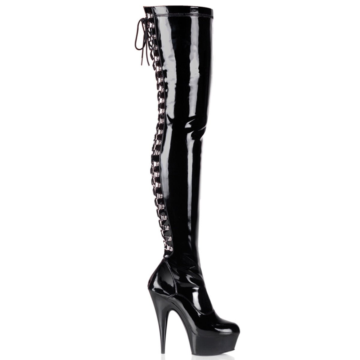 Clearance Pleaser Delight 3063 Black Patent Size 2UK/5USA