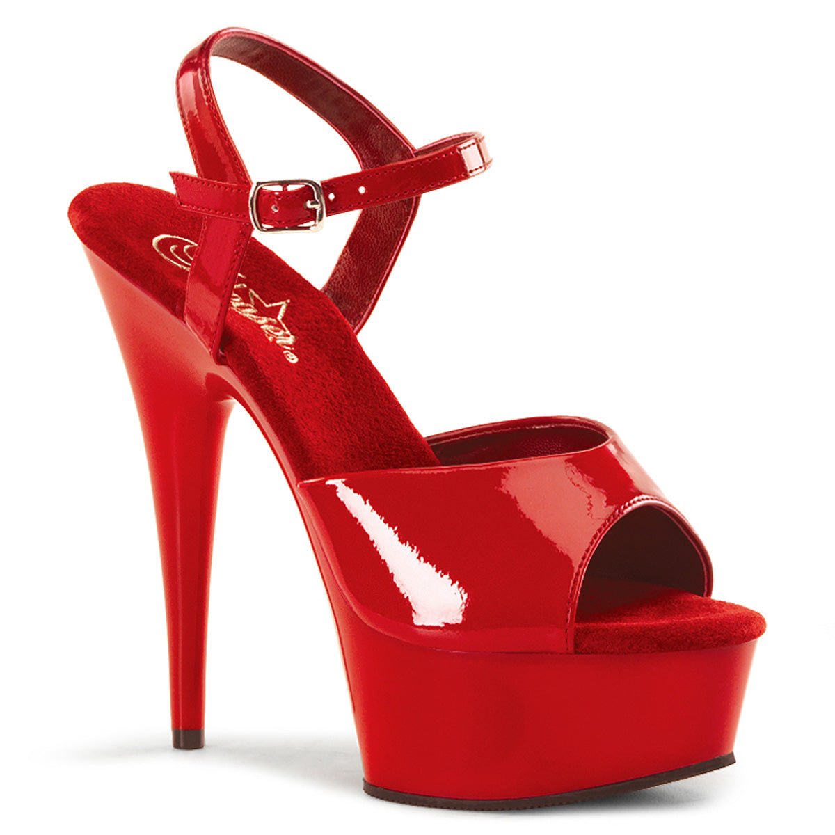 Clearance Pleaser Delight 609 Red Patent Size 7UK/10USA